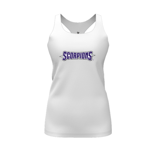 [FT0TRBWH-FYS-LOGO1] Decker Racerback Tank Top (Female Youth S, White, Logo 1)