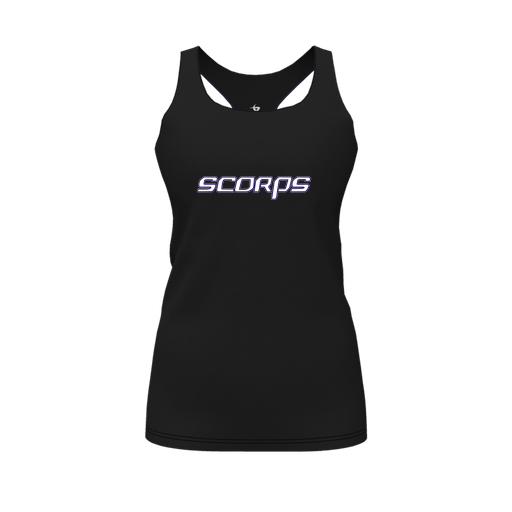 [FT0TRBBK-FYS-LOGO2] Decker Racerback Tank Top (Female Youth S, Black, Logo 2)