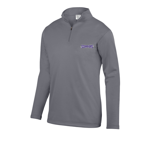 [FOLQFFGY-AS-LOGO1] Decker Men's FlexFleece 1/4 Zip (Adult S, Gray, Logo 1)